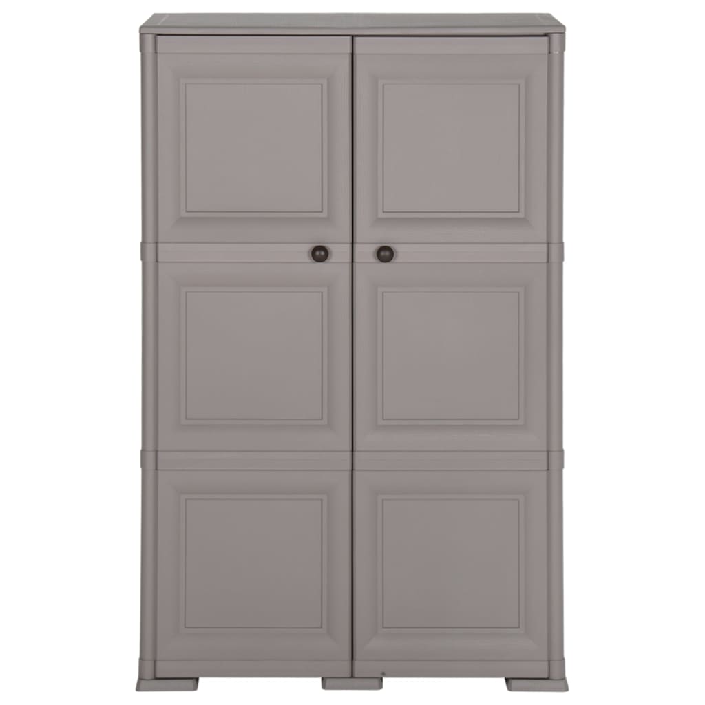 Kunststoffschrank 79x43x125 cm Holzdesign Grau