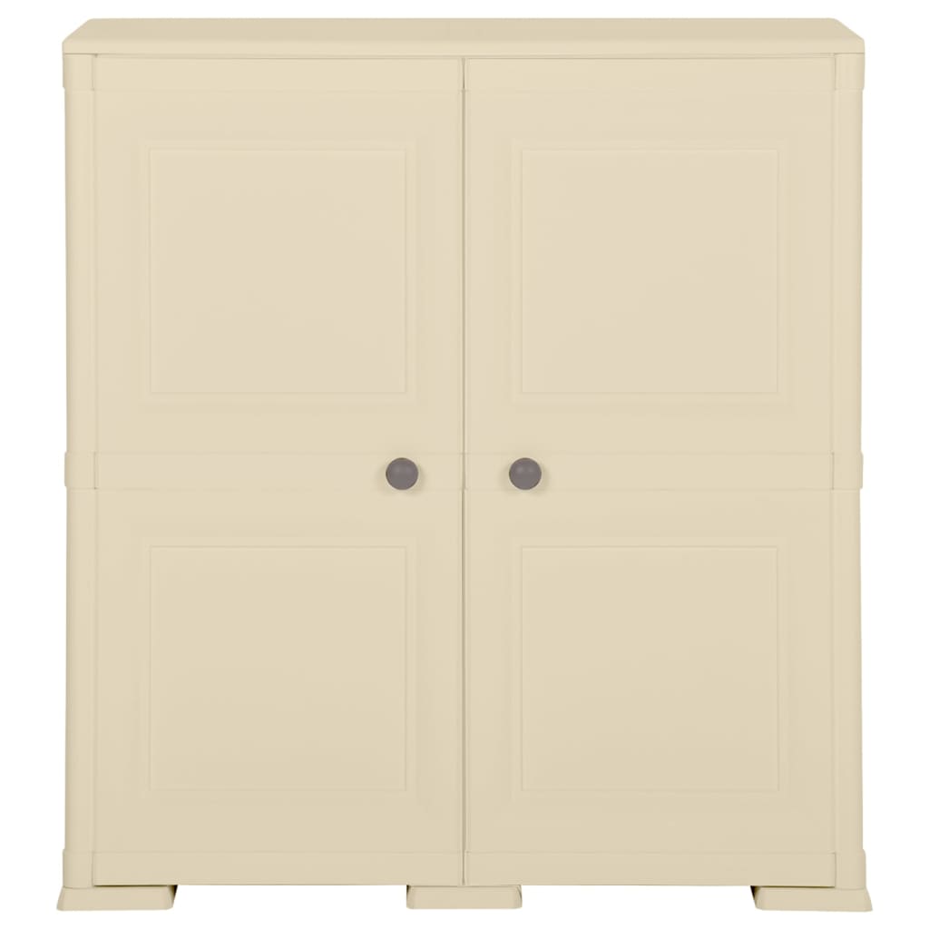 Kunststoffschrank 79x43x85,5 cm Holzdesign Angora-Weiß