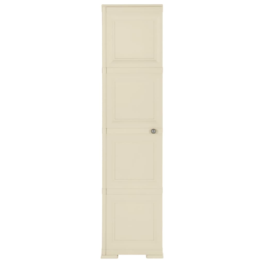 Kunststoffschrank 40x43x164 cm Holzdesign Angora-Weiß