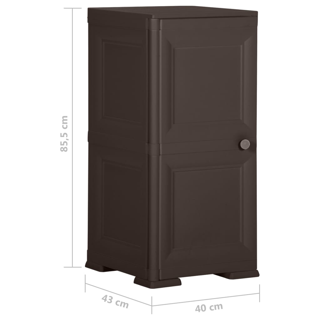 Kunststoffschrank 40x43x85,5 cm Holzdesign Braun