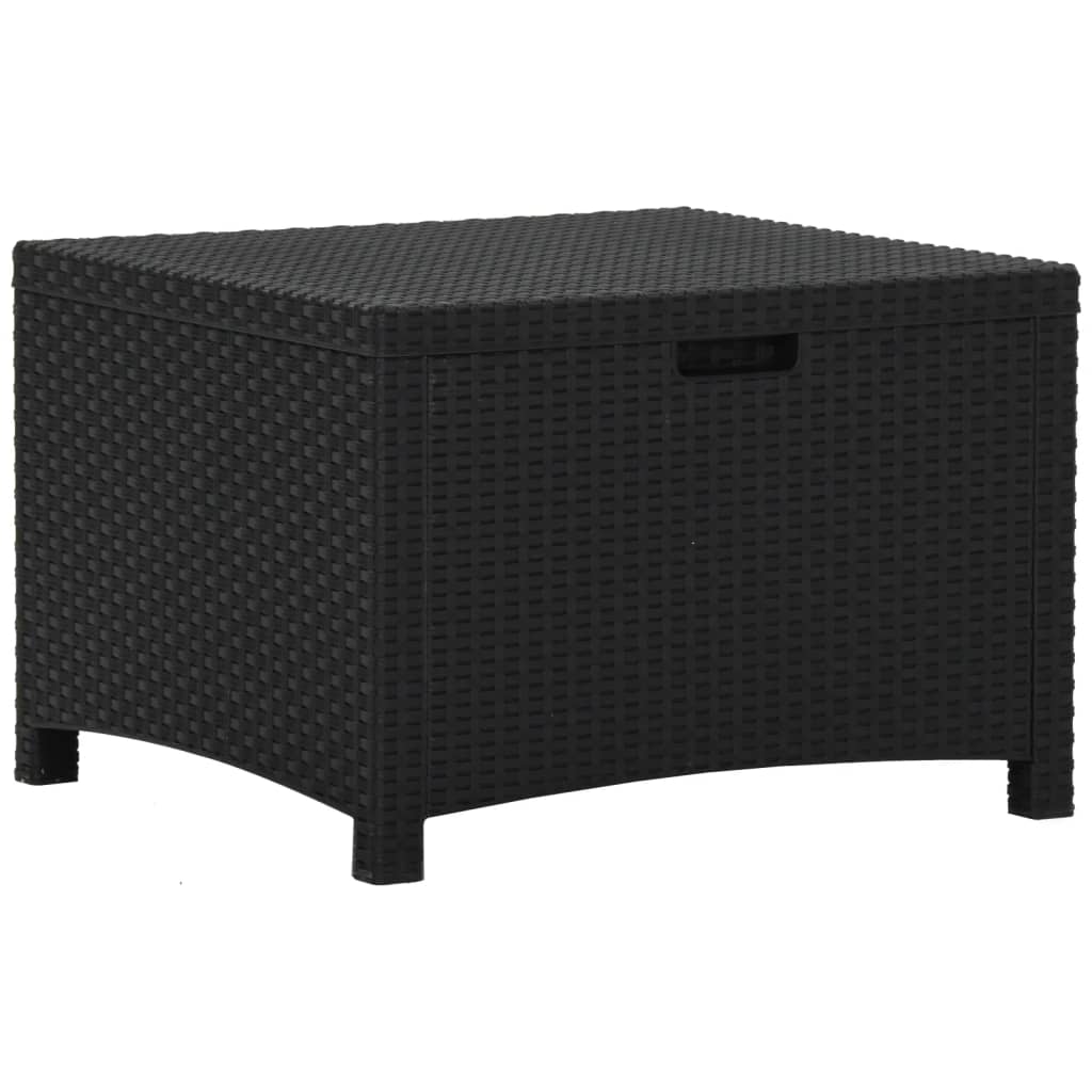 Garten-Aufbewahrungsbox 60x54x41 cm PP Rattan Graphit