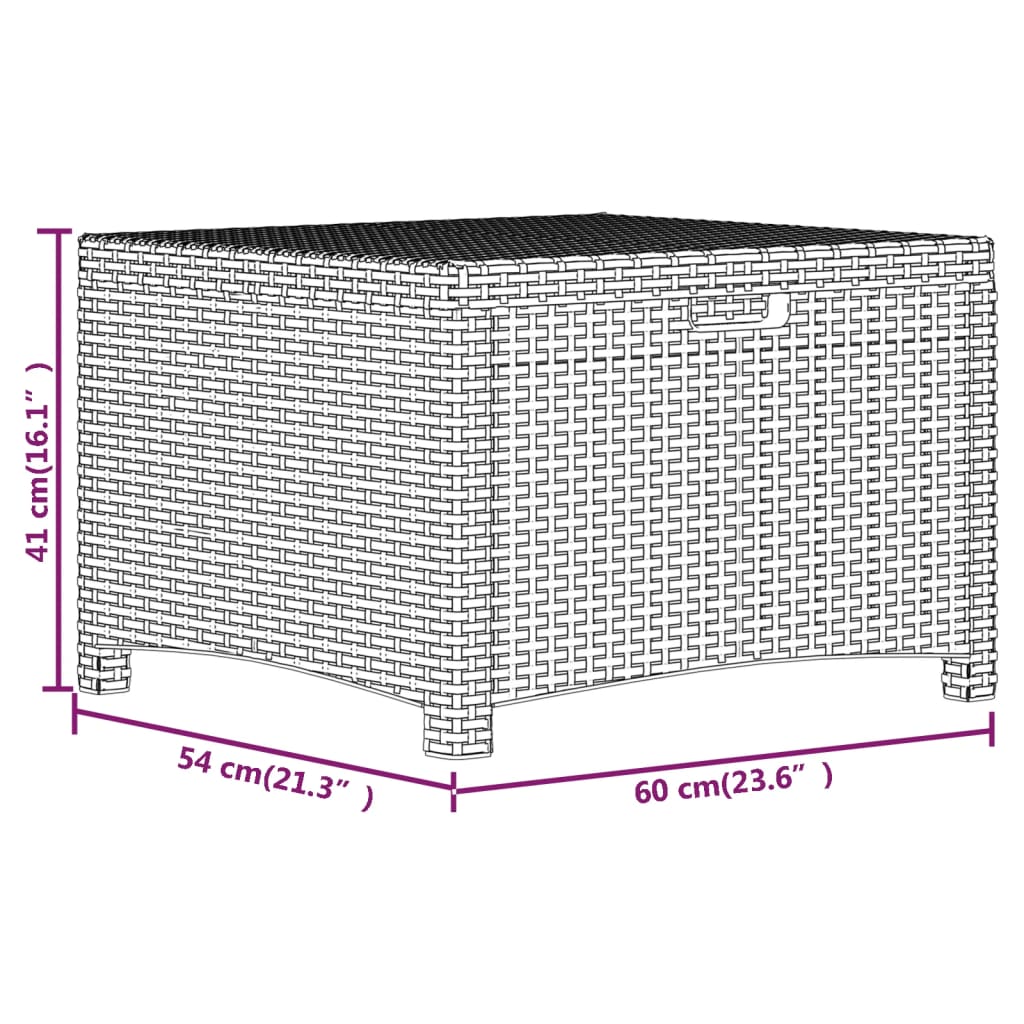 Garten-Aufbewahrungsbox 60x54x41 cm PP Rattan Graphit