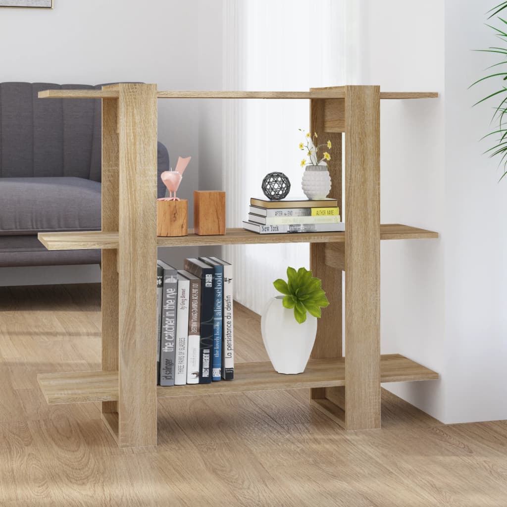 Bookshelf/Room Divider Sonoma Oak 100x30x87 cm