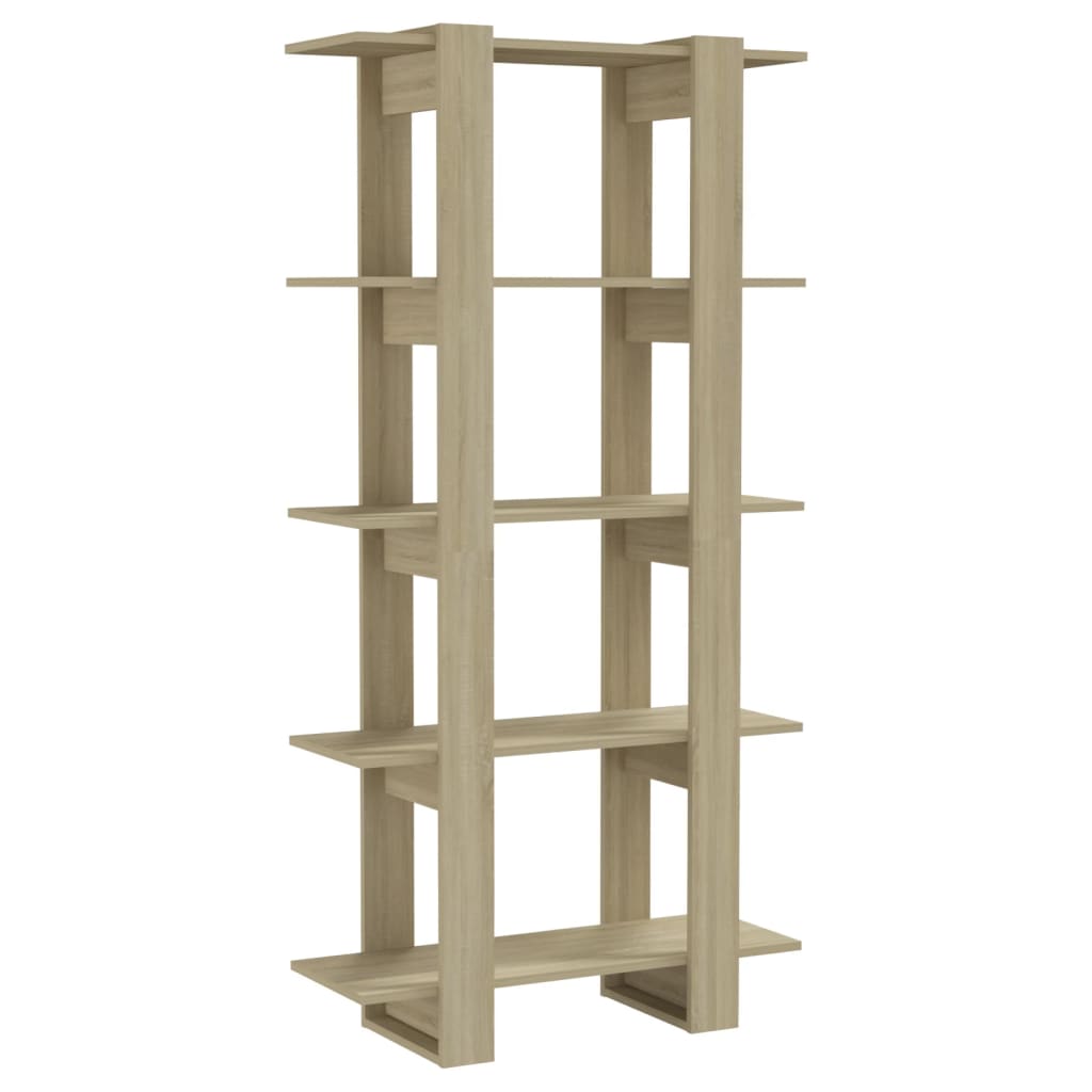 Bookshelf/Room Divider Sonoma Oak 80x30x160 cm Wood Material