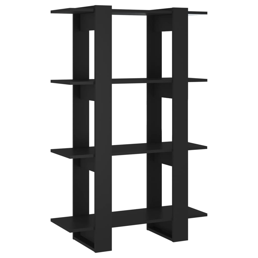 Bookshelf/Room Divider Black 80x30x123.5 cm