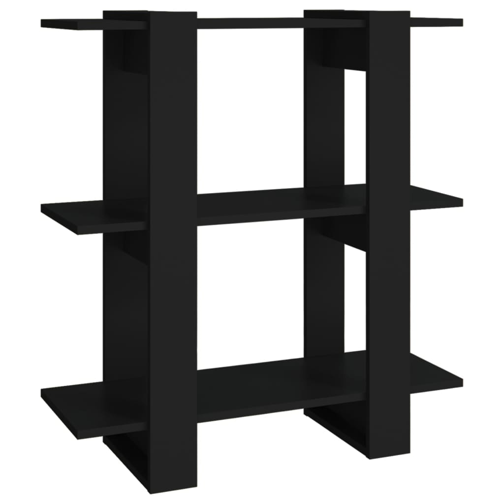 Bookshelf/Room Divider Black 80x30x87 cm