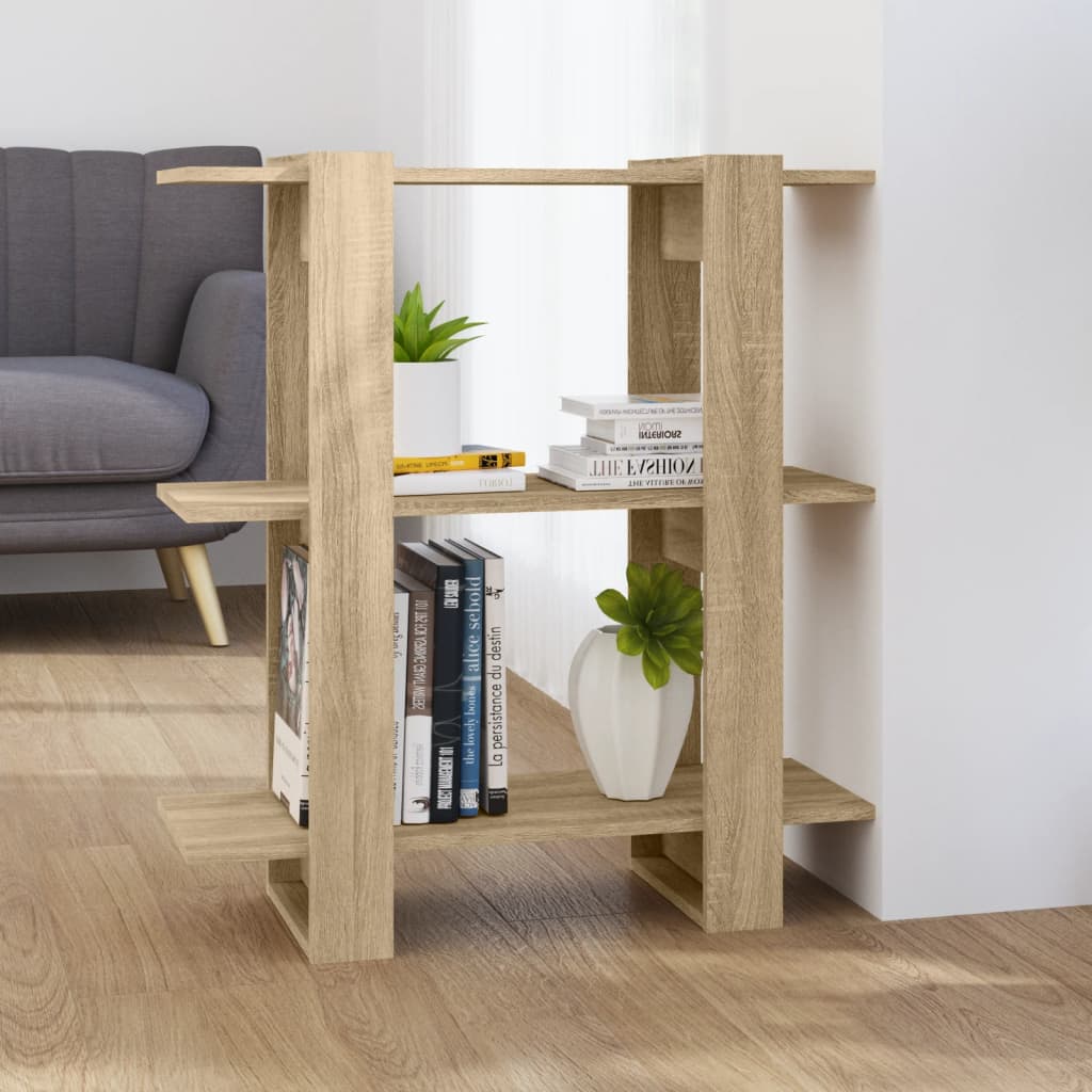 Bookshelf/Room Divider Sonoma Oak 80x30x87 cm