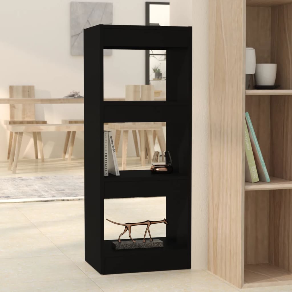 Bookshelf/Room Divider Black 40x30x103 cm Wood Material