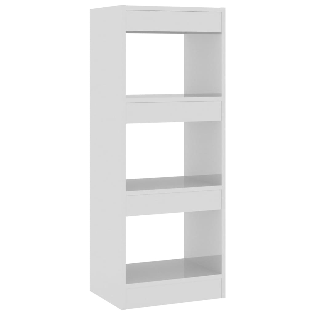 Bookshelf/Room Divider High Gloss White 40x30x103cm Wood Material