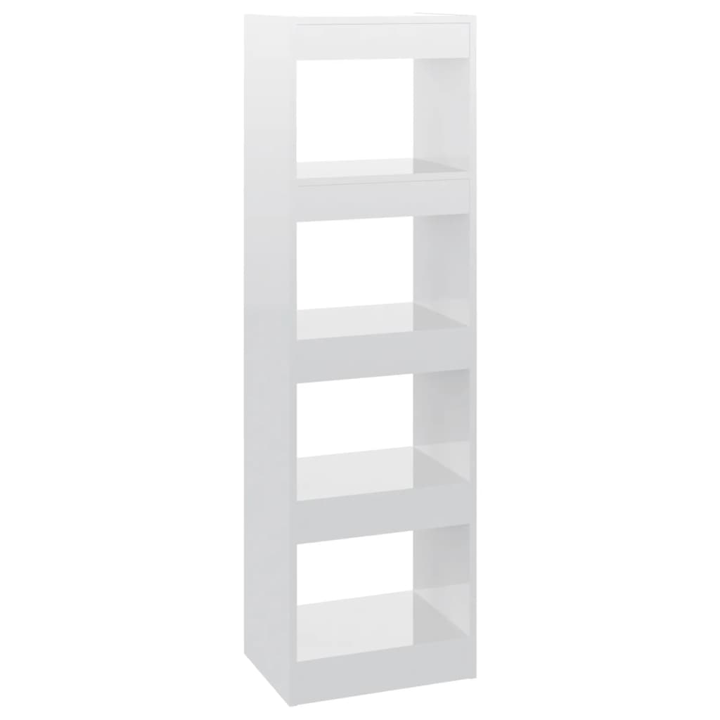 Bookshelf/Room Divider High Gloss White 40x30x135 cm