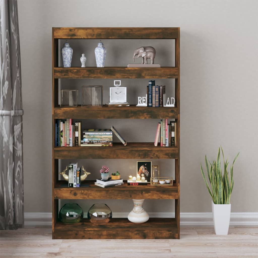 Bookshelf/Room Divider Smoked Oak 100x30x166 cm