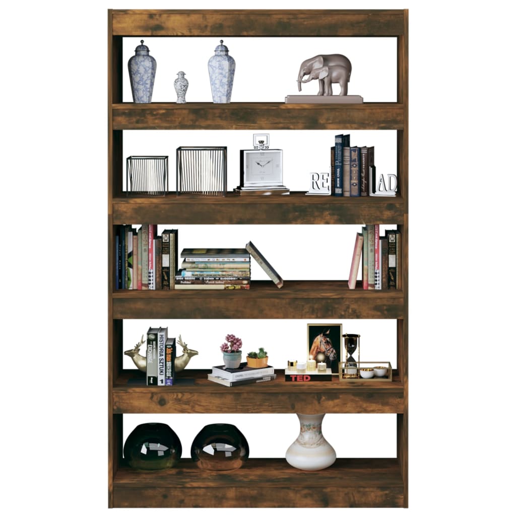 Bookshelf/Room Divider Smoked Oak 100x30x166 cm