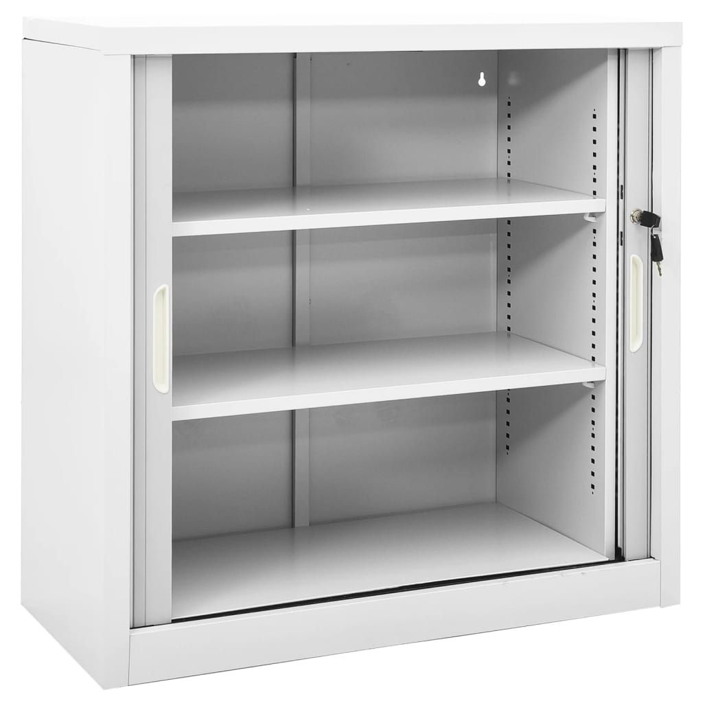 Schrank mit Schiebetür & Pflanzkasten Grau 90x40x113 cm Stahl