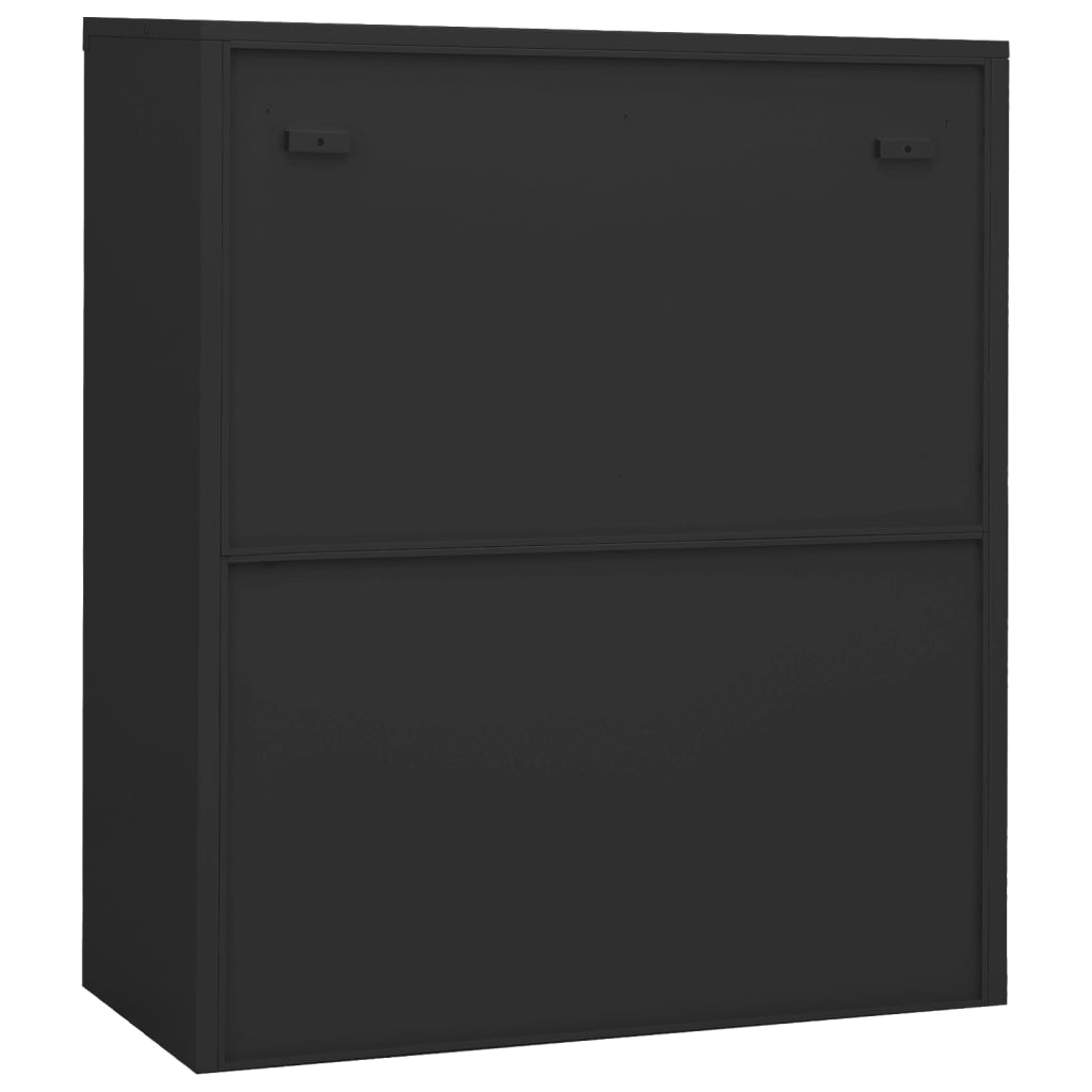 Büroschrank mit Pflanzkasten Anthrazit 90x40x128 cm Stahl