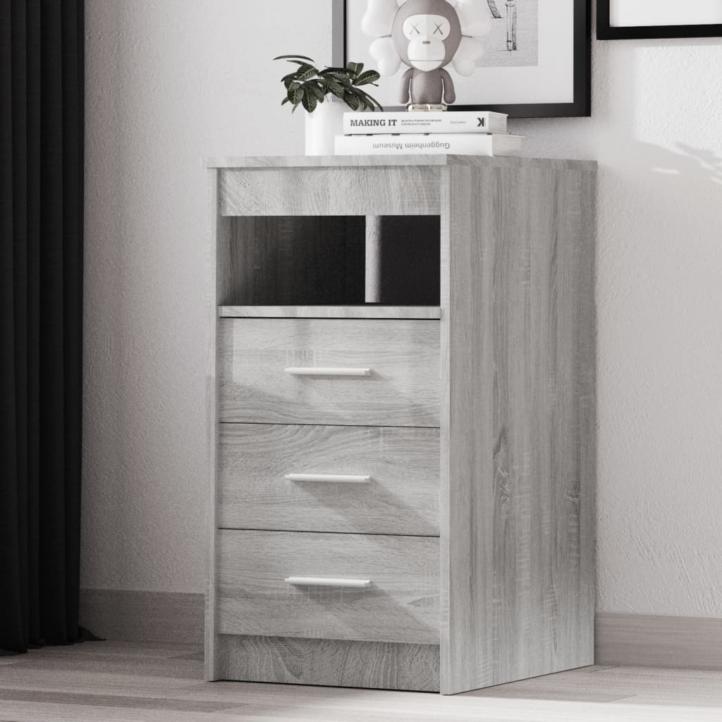 Sideboard with drawers Grey Sonoma 40x50x76 cm wood material