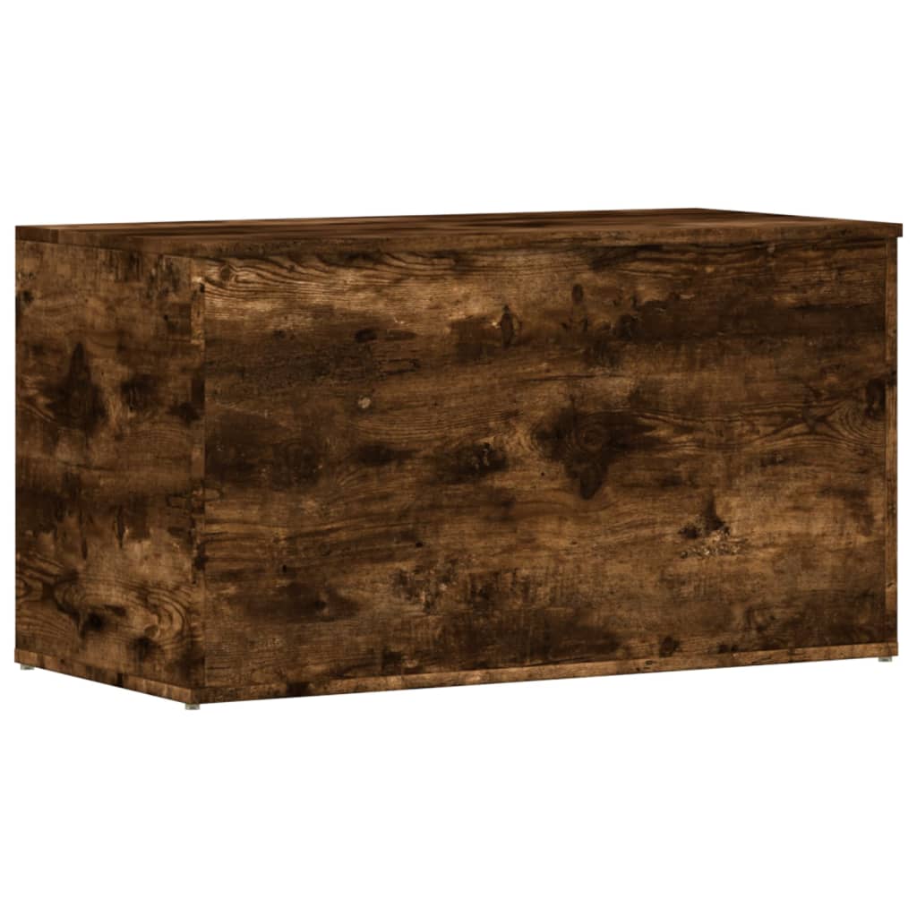 Storage chest smoked oak 84x42x46 cm wood material