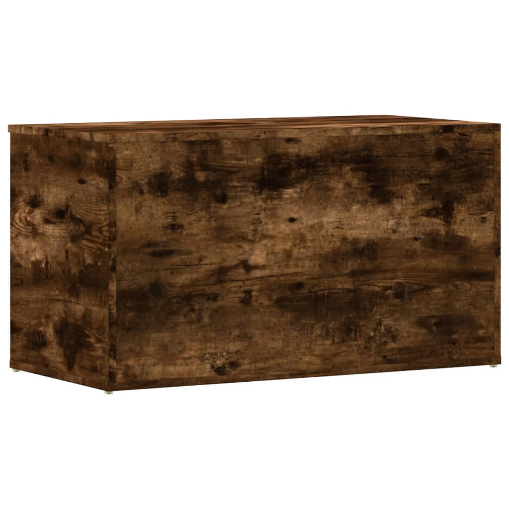 Storage chest smoked oak 84x42x46 cm wood material