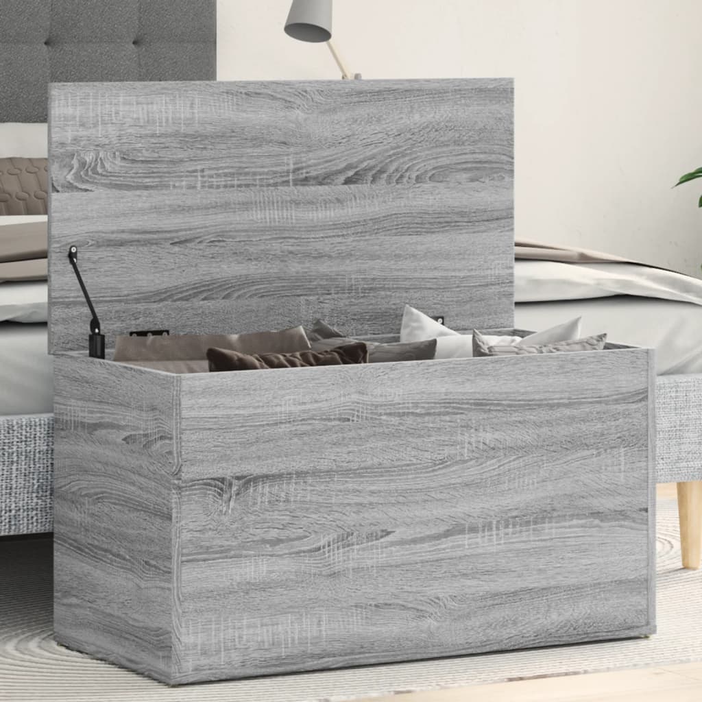 Storage Chest Grey Sonoma 84x42x46 cm Wood Material