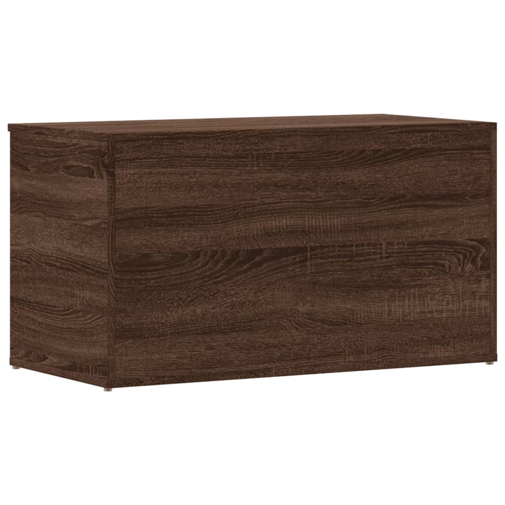 Storage Chest Brown Oak Look 84x42x46 cm Wood Material