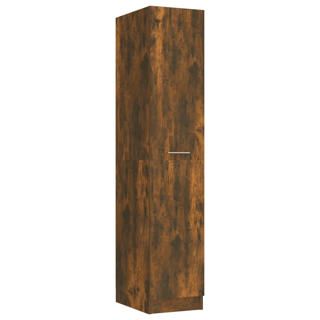 Apothecary Cabinet Smoked Oak 30x42.5x150 cm Wood Material