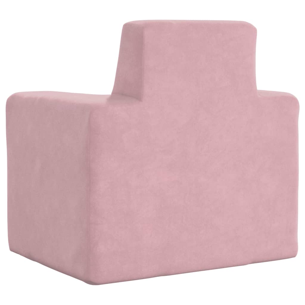 Kindersofa Rosa Weich Plüsch