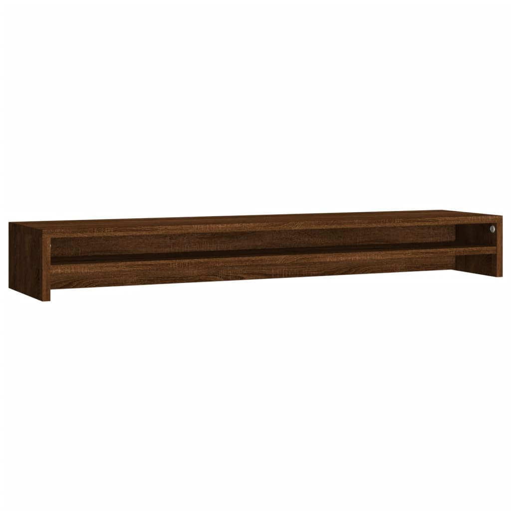 Monitor Stand Brown Oak Look 100x24x13 cm Wood Material