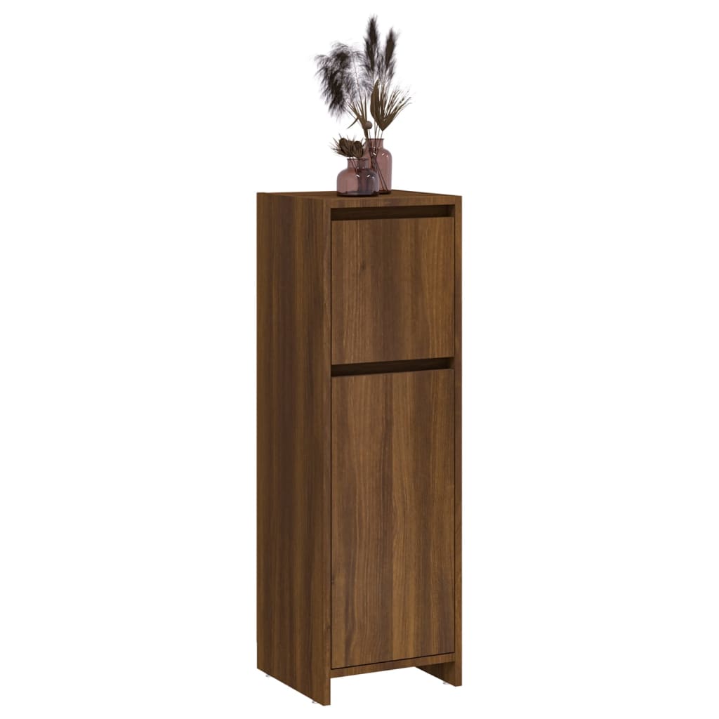 Bathroom Cabinet Brown Oak Look 30x30x95 cm Wood Material