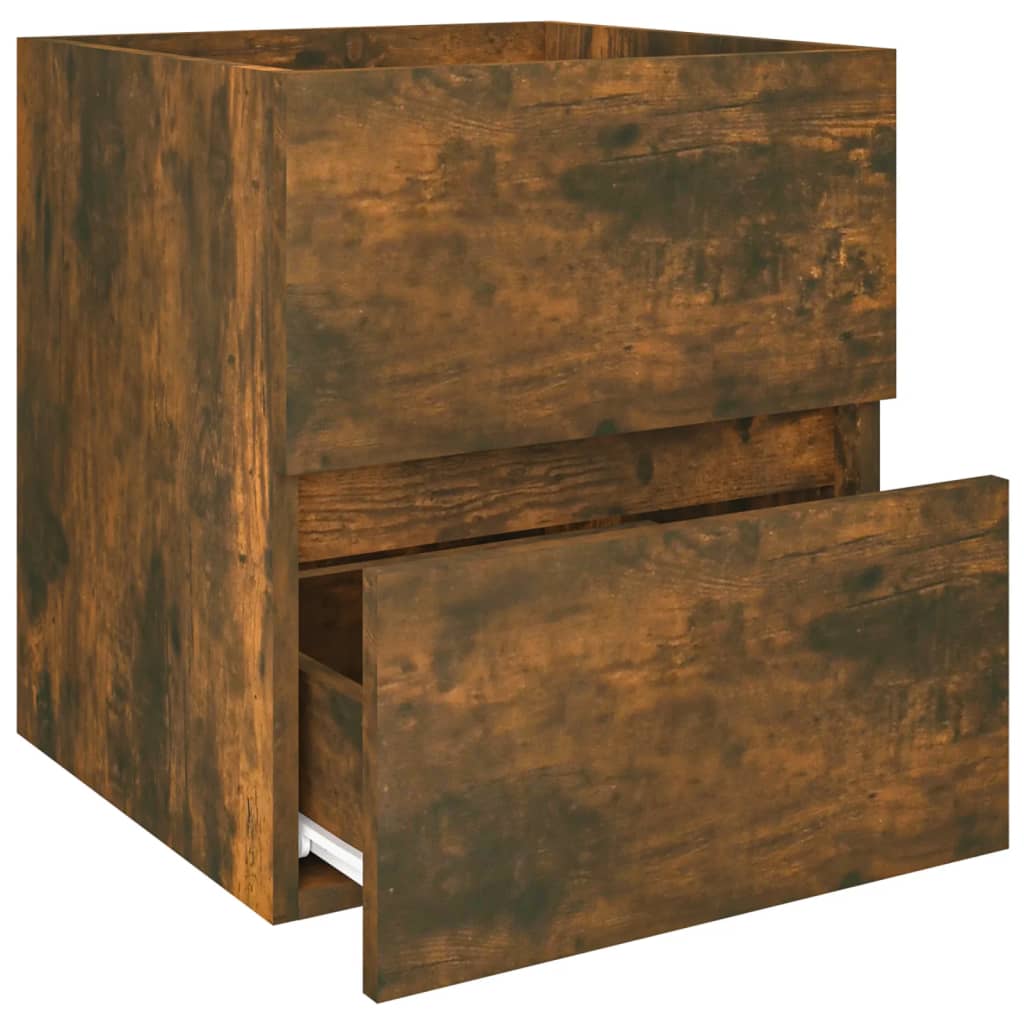 Washbasin base cabinet smoked oak 41x38.5x45cm wood material