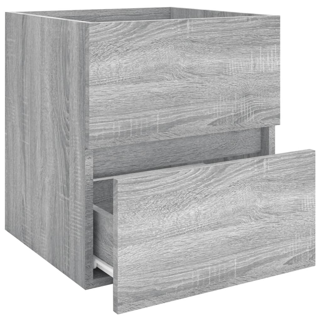 Waschbeckenunterschrank Grau Sonoma 41x38,5x45 cm Holzwerkstoff