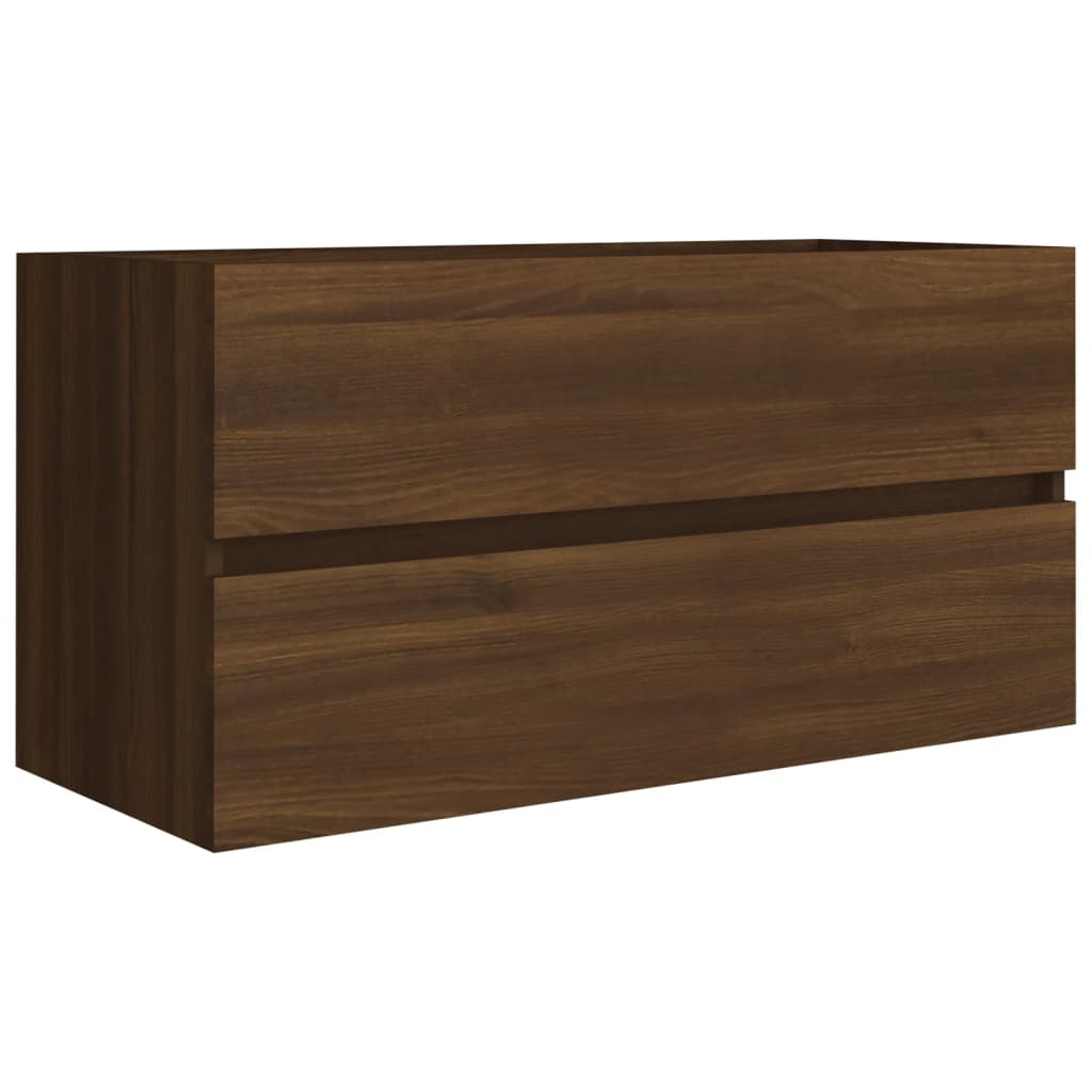 Washbasin base cabinet oak look 90x38.5x45cm wood material