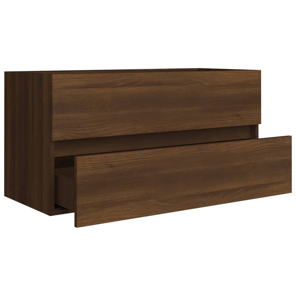 Washbasin base cabinet oak look 90x38.5x45cm wood material