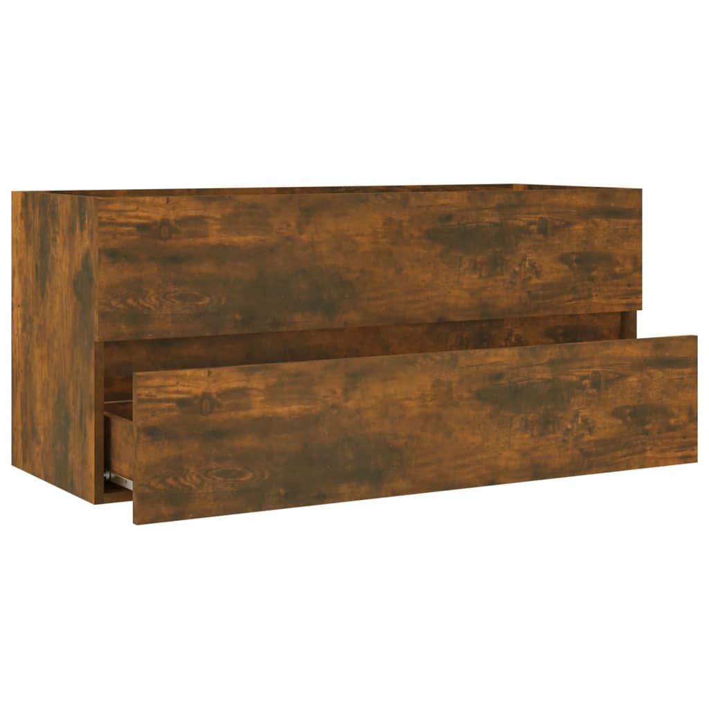 Washbasin cabinet smoked oak 100x38.5x45 cm wood material