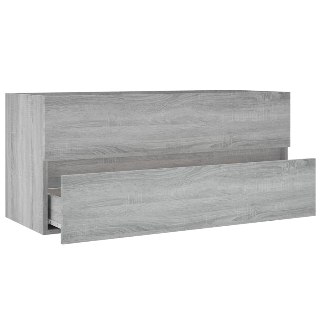 Washbasin Cabinet Grey Sonoma 100x38.5x45cm Wood Material