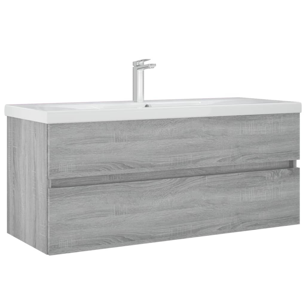 Washbasin Cabinet Grey Sonoma 100x38.5x45cm Wood Material