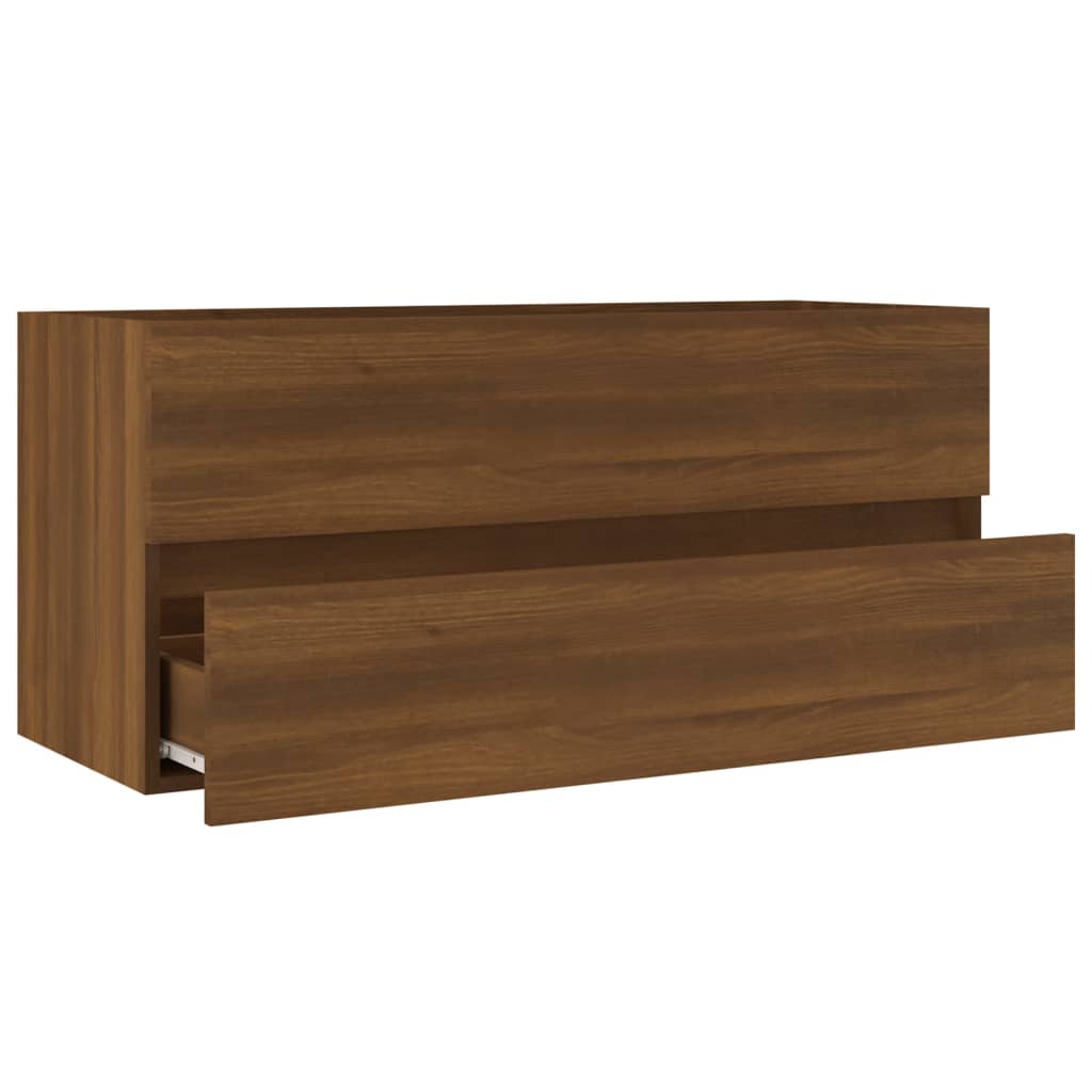 Washbasin base cabinet oak look 100x38.5x45cm wood material