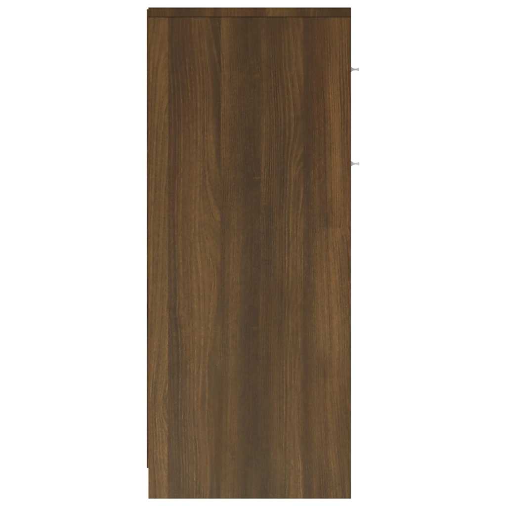 Bathroom Cabinet Brown Oak Look 60x33x80 cm Wood Material