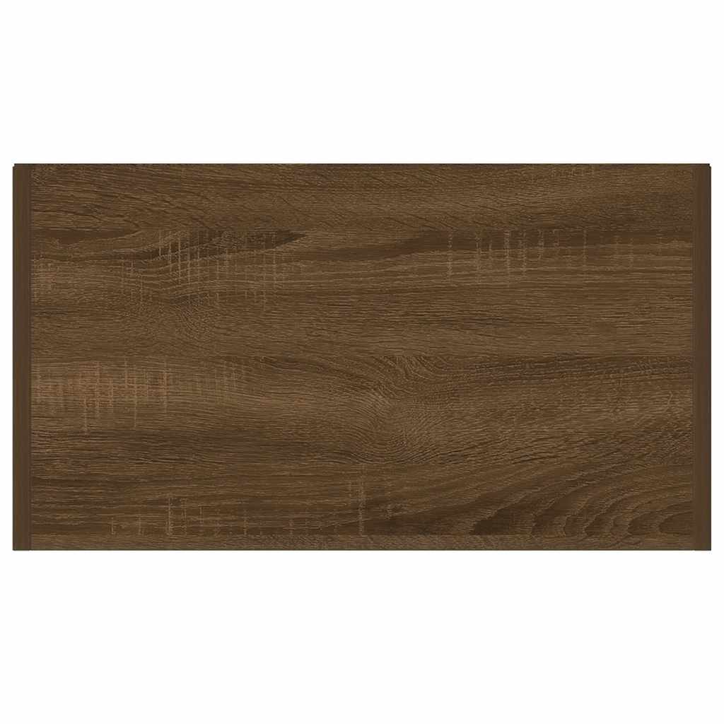 Bathroom Cabinet Brown Oak Look 60x33x80 cm Wood Material