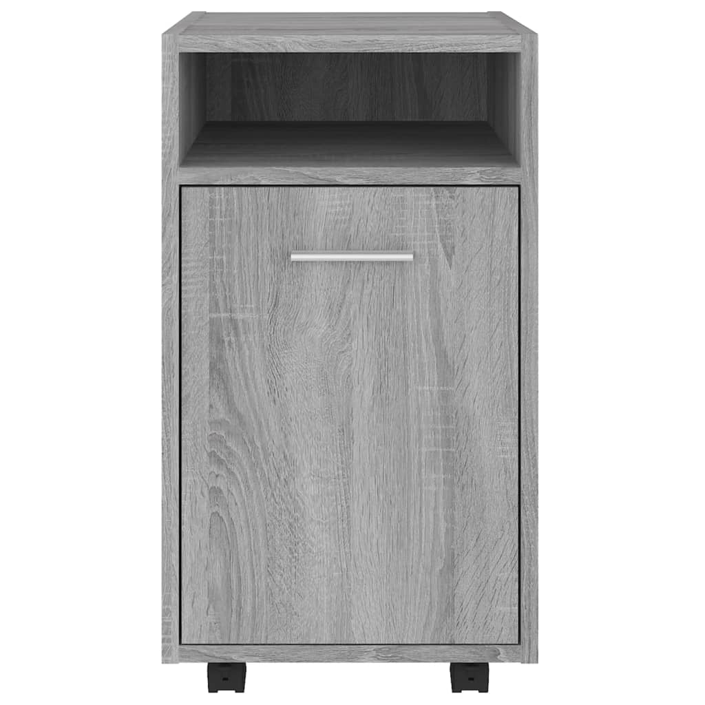 Side Cabinet with Wheels Grey Sonoma 33x38x60cm Wood Material