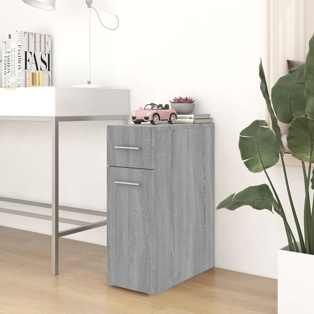 Apothecary Cabinet Grey Sonoma 20x45.5x60 cm Wood Material