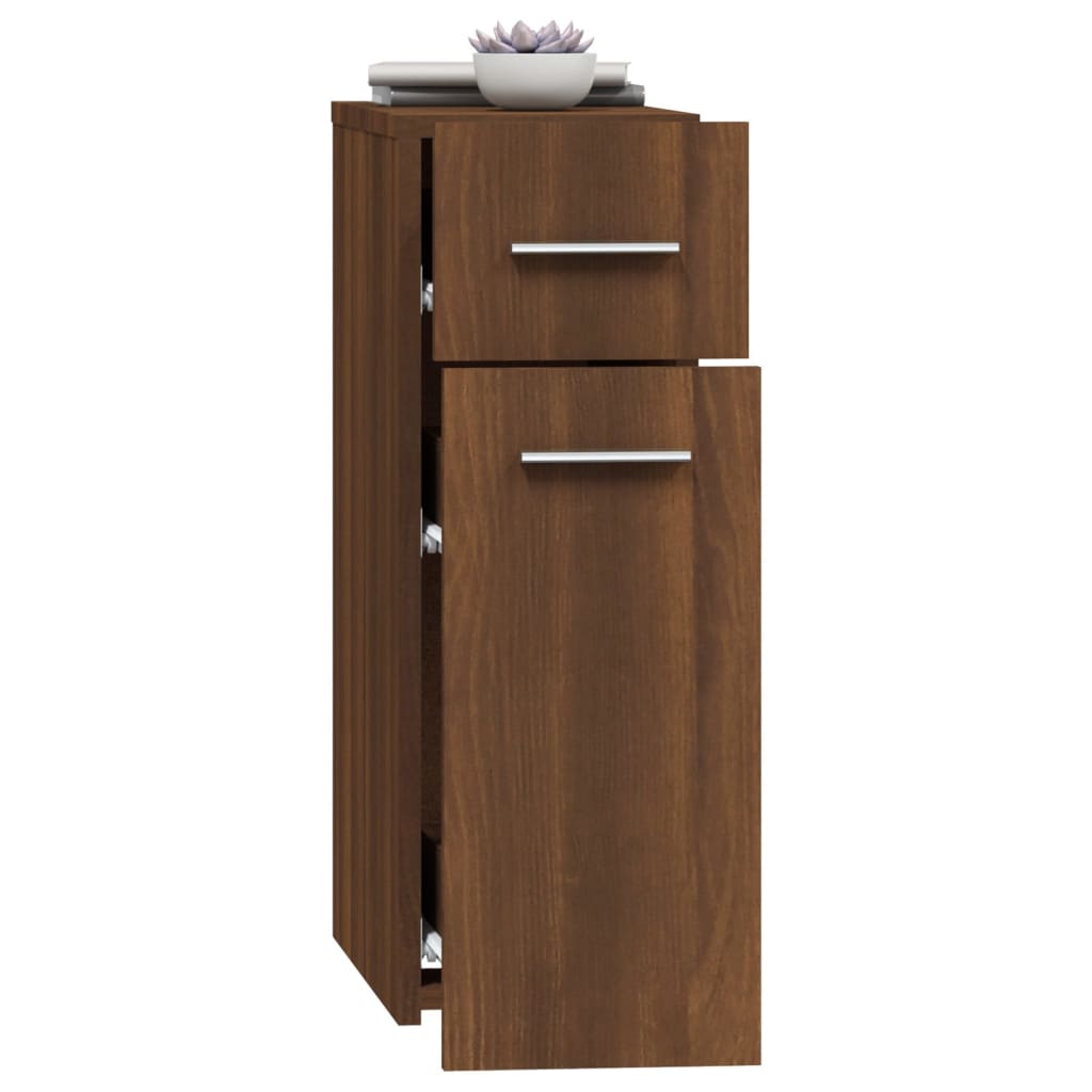 Apothecary Cabinet Brown Oak Look 20x45.5x60 cm Wood Material