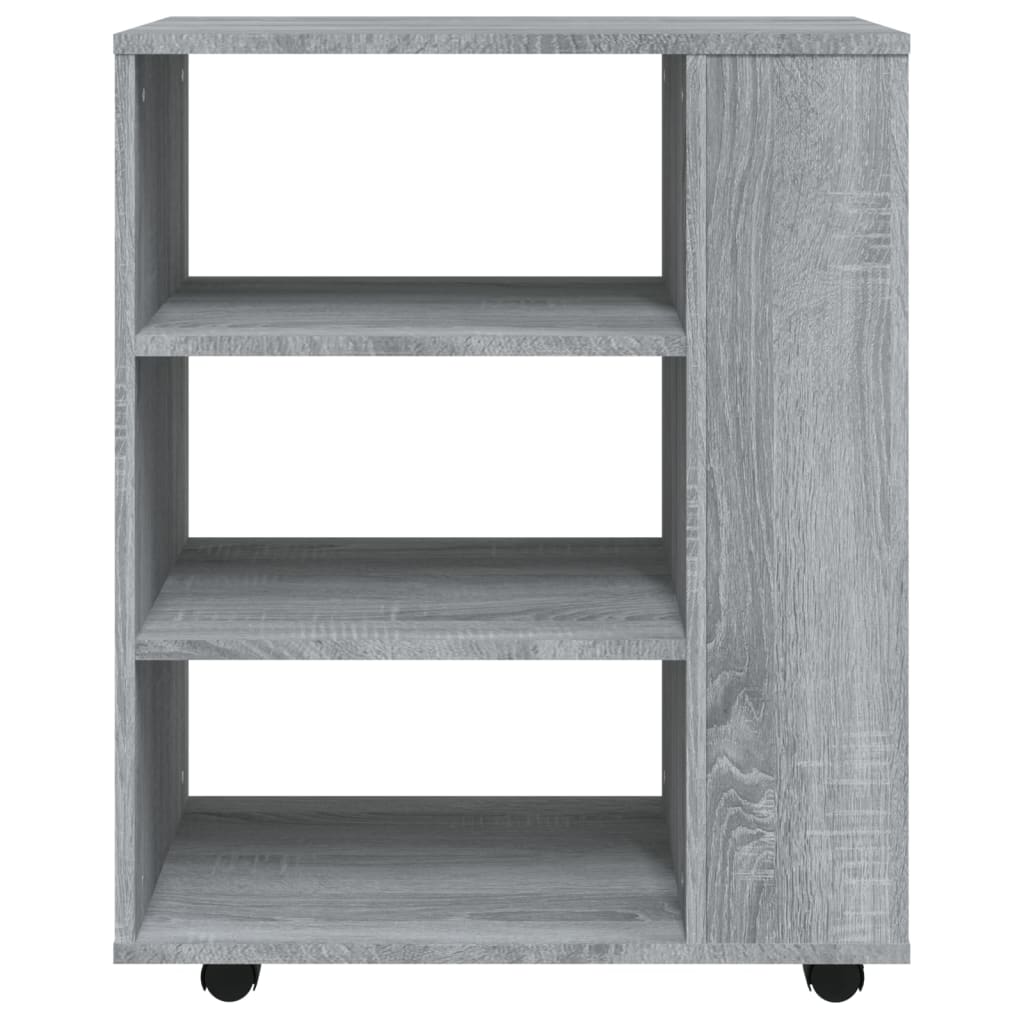 Rolling Cabinet Grey Sonoma 60x35x75 cm Wood Material