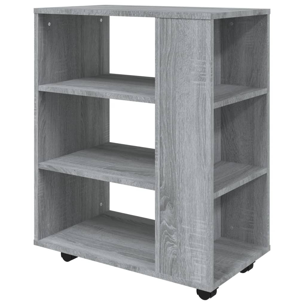 Rolling Cabinet Grey Sonoma 60x35x75 cm Wood Material