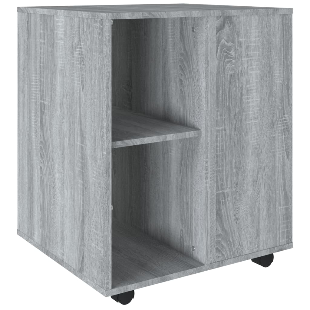 Rolling Cabinet Grey Sonoma 60x53x72 cm Wood Material