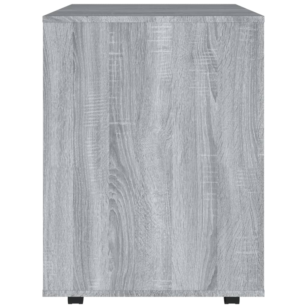 Rolling Cabinet Grey Sonoma 60x53x72 cm Wood Material