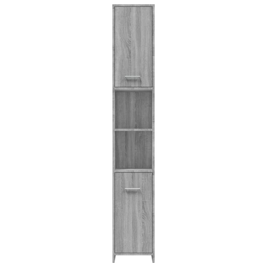 Bathroom Cabinet Gray Sonoma 30x30x183.5 cm Wood Material