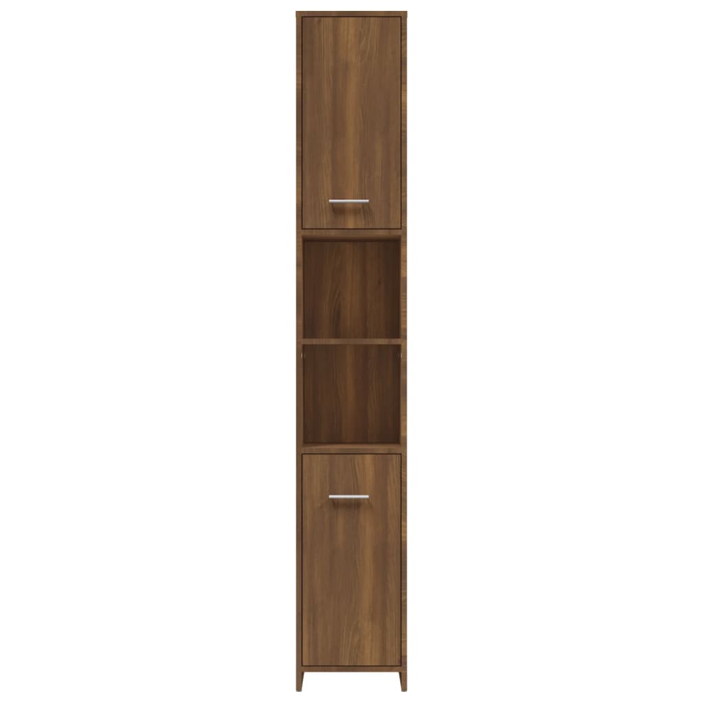 Bathroom Cabinet Brown Oak Look 30x30x183.5 cm