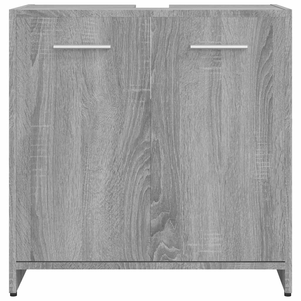 Bathroom Cabinet Grey Sonoma 60x33x60 cm Wood Material