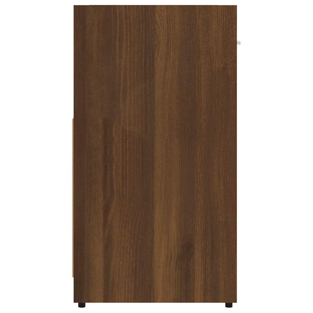 Bathroom Cabinet Brown Oak Look 60x33x60 cm Wood Material