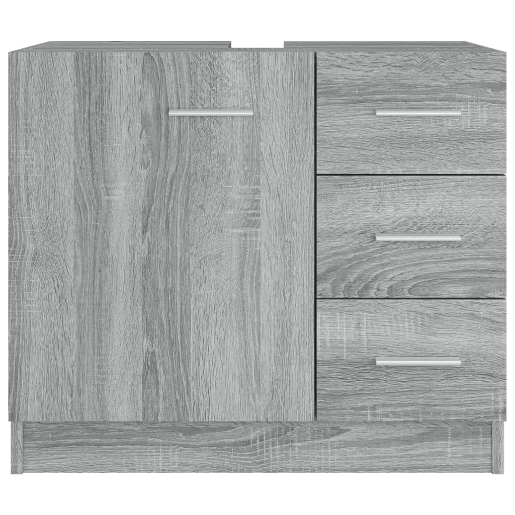 Washbasin Cabinet Grey Sonoma 63x30x54 cm Wood Material