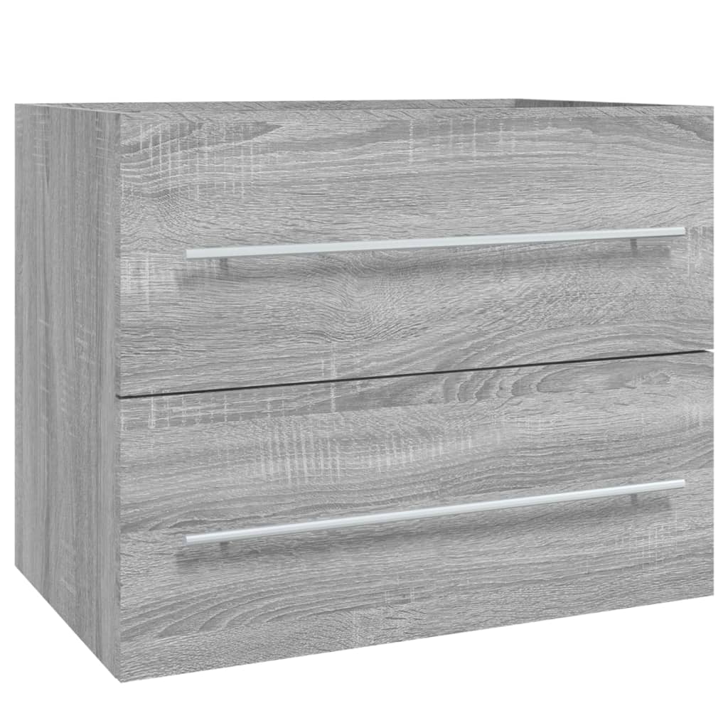 Washbasin Cabinet Grey Sonoma 60x38.5x48 cm Wood Material